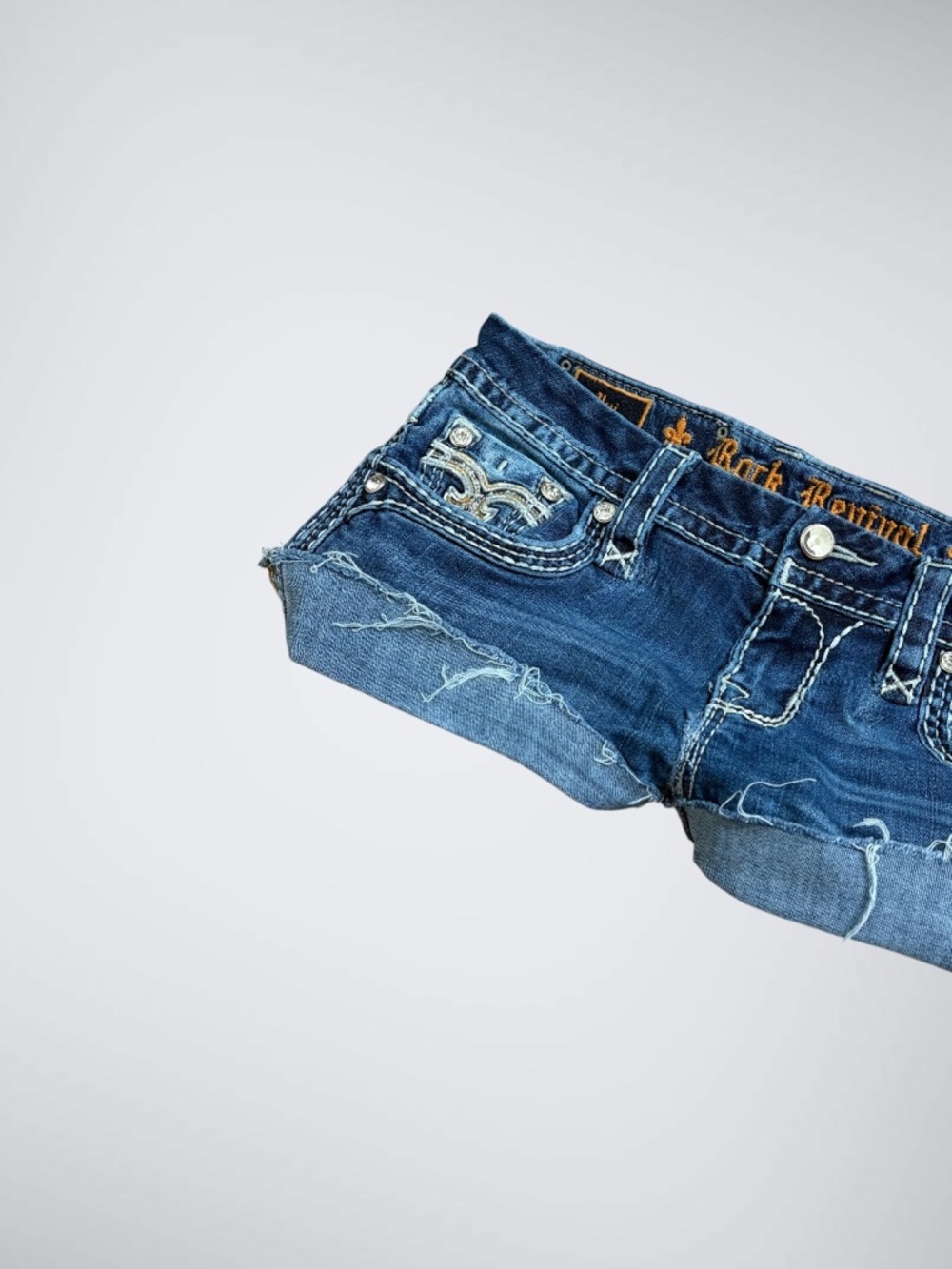 Rock Revival Low Rise Micro Denim Shorts - Picture 4 of 6